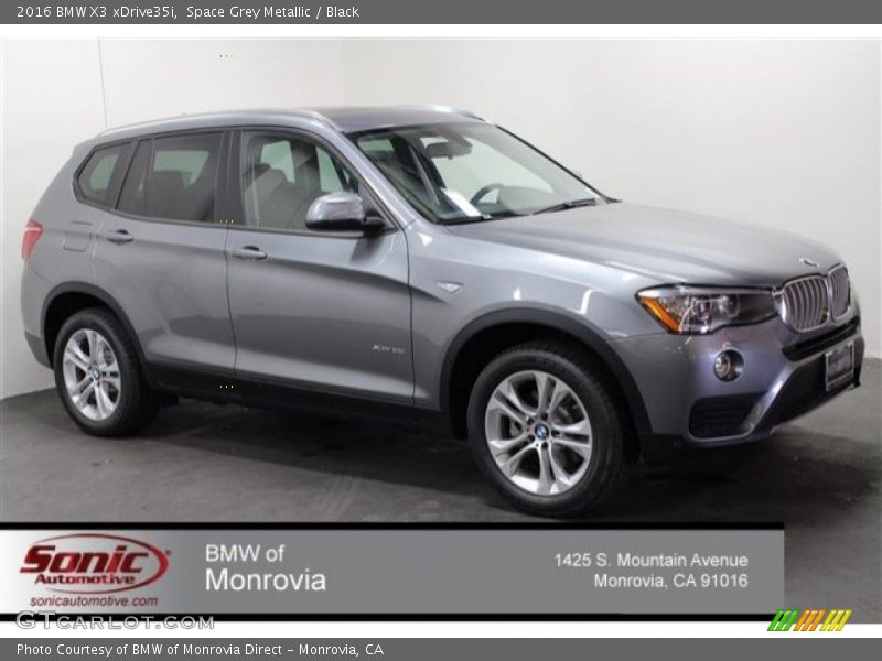 Space Grey Metallic / Black 2016 BMW X3 xDrive35i