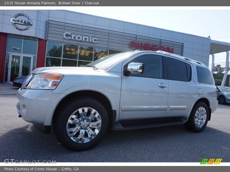 Brilliant Silver / Charcoal 2015 Nissan Armada Platinum