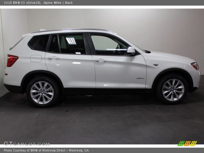 Alpine White / Black 2016 BMW X3 xDrive28i