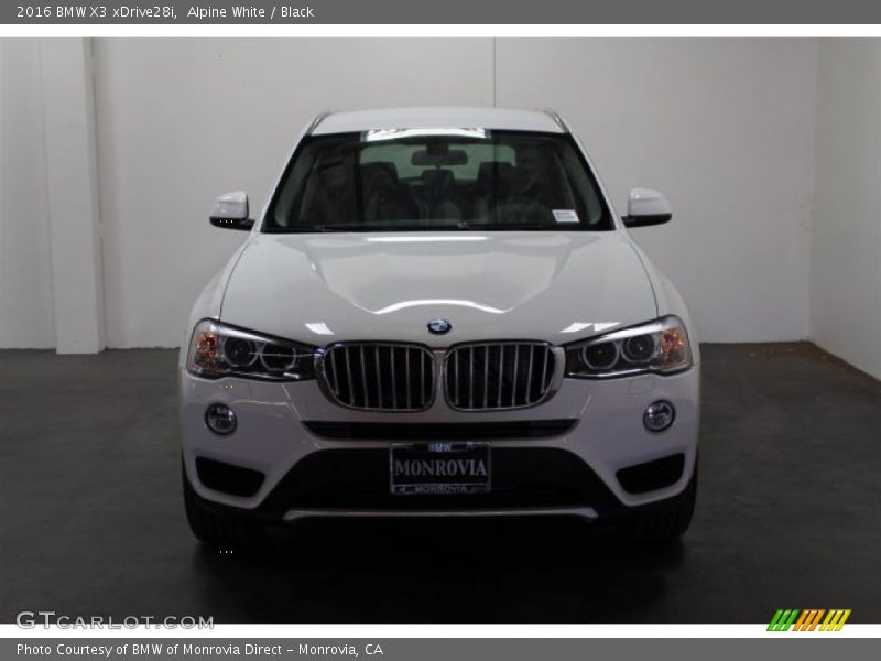 Alpine White / Black 2016 BMW X3 xDrive28i