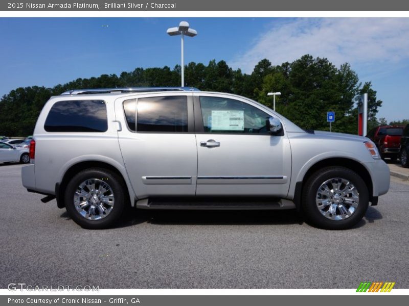 Brilliant Silver / Charcoal 2015 Nissan Armada Platinum