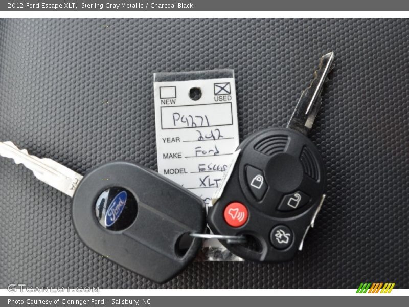 Sterling Gray Metallic / Charcoal Black 2012 Ford Escape XLT