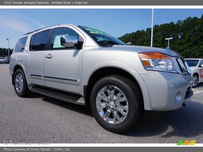 Brilliant Silver / Charcoal 2015 Nissan Armada Platinum