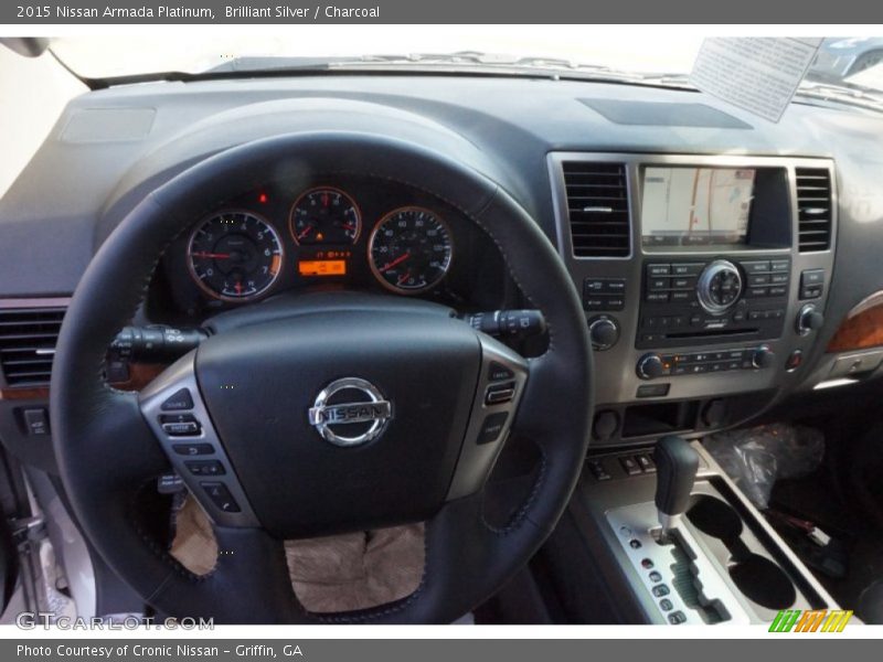 Brilliant Silver / Charcoal 2015 Nissan Armada Platinum