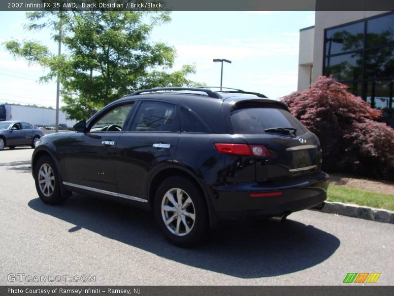 Black Obsidian / Brick/Black 2007 Infiniti FX 35 AWD