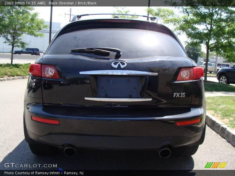 Black Obsidian / Brick/Black 2007 Infiniti FX 35 AWD
