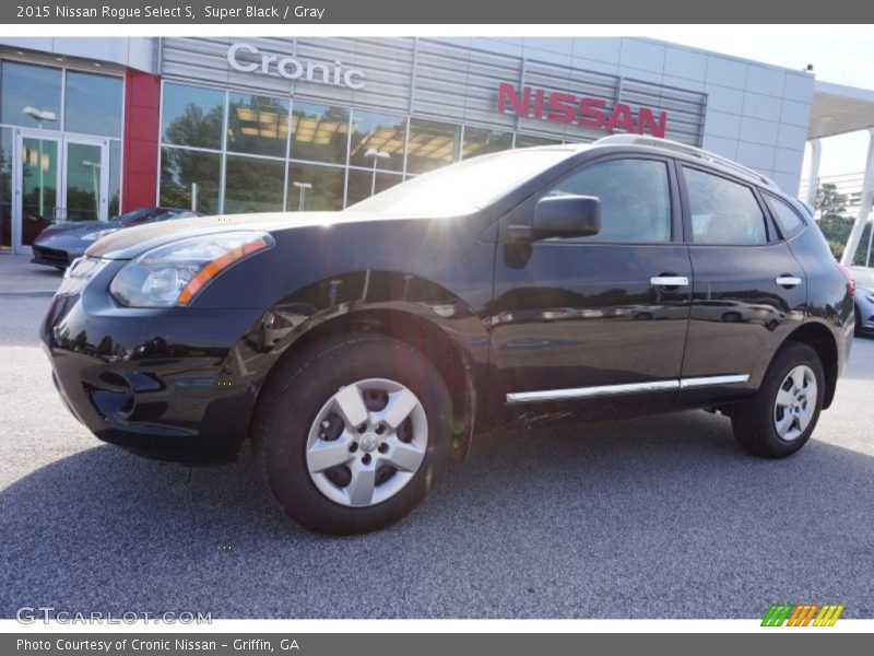 Super Black / Gray 2015 Nissan Rogue Select S