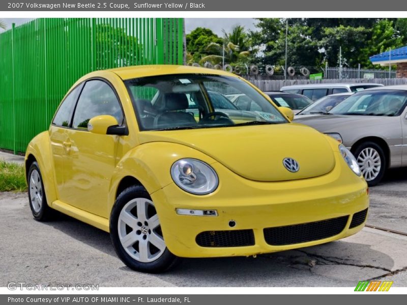Sunflower Yellow / Black 2007 Volkswagen New Beetle 2.5 Coupe