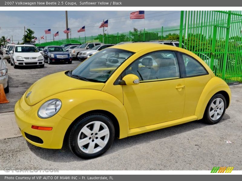 Sunflower Yellow / Black 2007 Volkswagen New Beetle 2.5 Coupe
