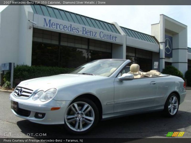 Diamond Silver Metallic / Stone 2007 Mercedes-Benz CLK 350 Cabriolet