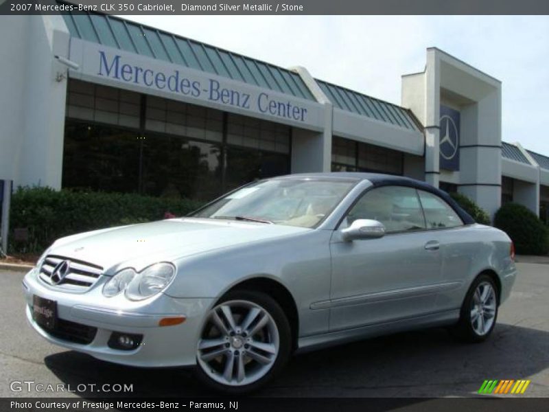 Diamond Silver Metallic / Stone 2007 Mercedes-Benz CLK 350 Cabriolet