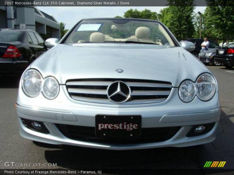 Diamond Silver Metallic / Stone 2007 Mercedes-Benz CLK 350 Cabriolet