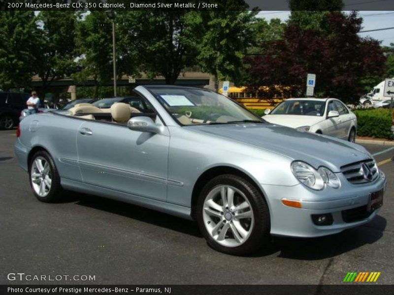Diamond Silver Metallic / Stone 2007 Mercedes-Benz CLK 350 Cabriolet