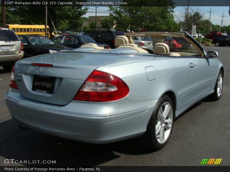 Diamond Silver Metallic / Stone 2007 Mercedes-Benz CLK 350 Cabriolet