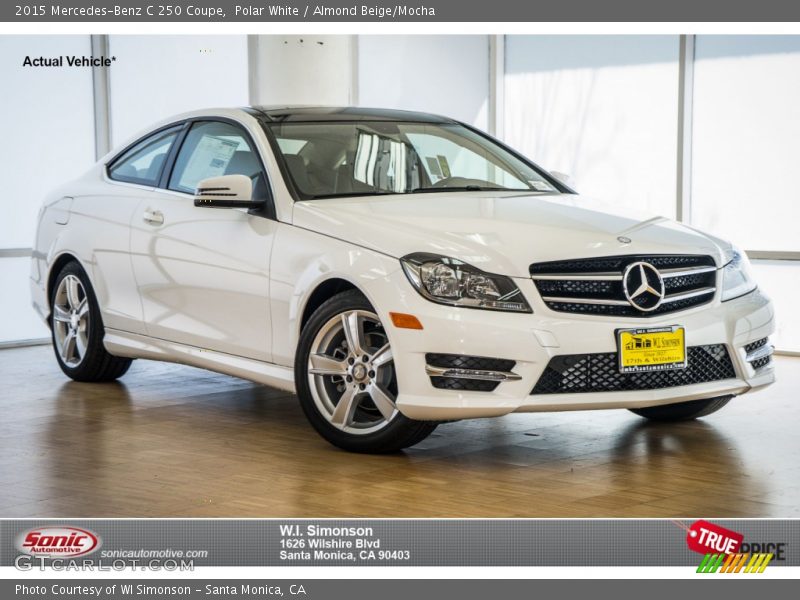 Polar White / Almond Beige/Mocha 2015 Mercedes-Benz C 250 Coupe