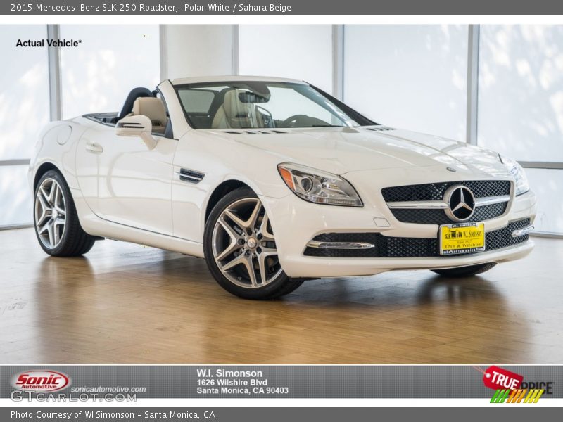 Polar White / Sahara Beige 2015 Mercedes-Benz SLK 250 Roadster