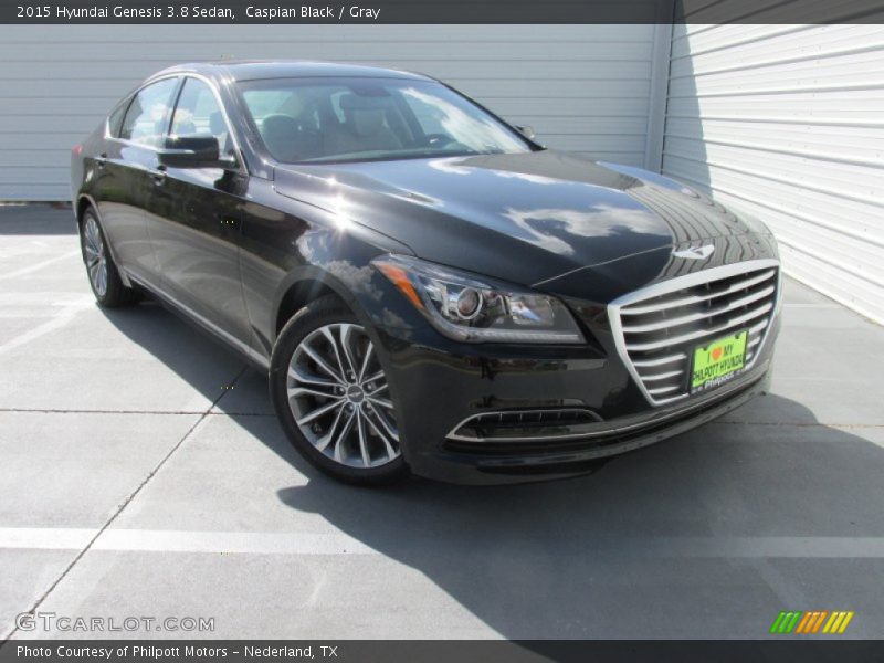 Caspian Black / Gray 2015 Hyundai Genesis 3.8 Sedan