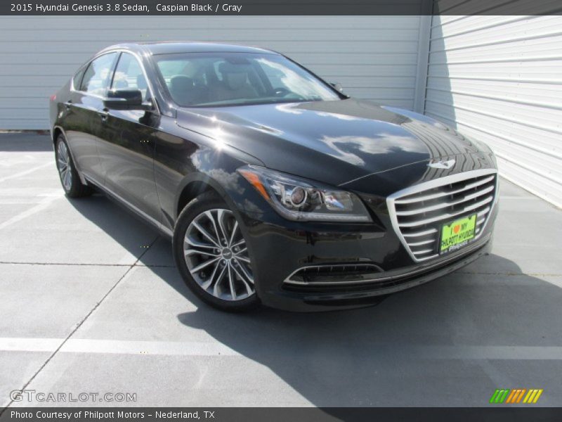 Caspian Black / Gray 2015 Hyundai Genesis 3.8 Sedan
