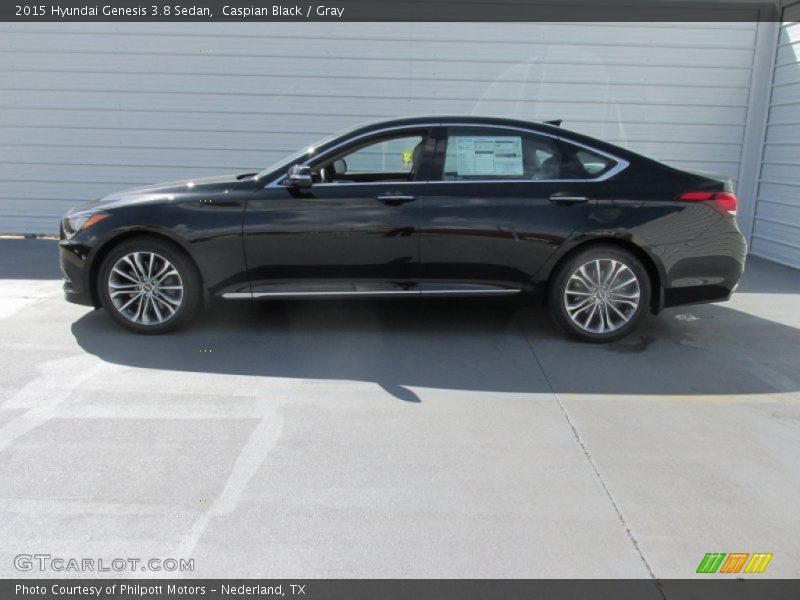 Caspian Black / Gray 2015 Hyundai Genesis 3.8 Sedan