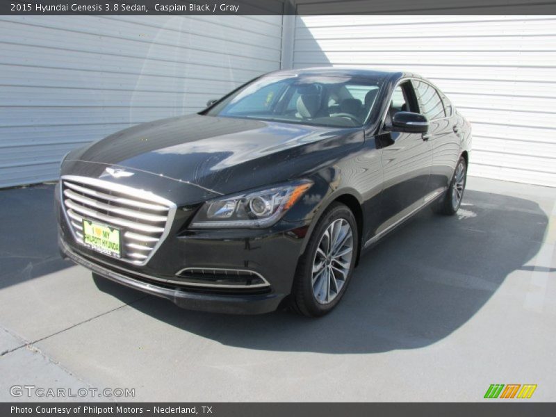 Caspian Black / Gray 2015 Hyundai Genesis 3.8 Sedan