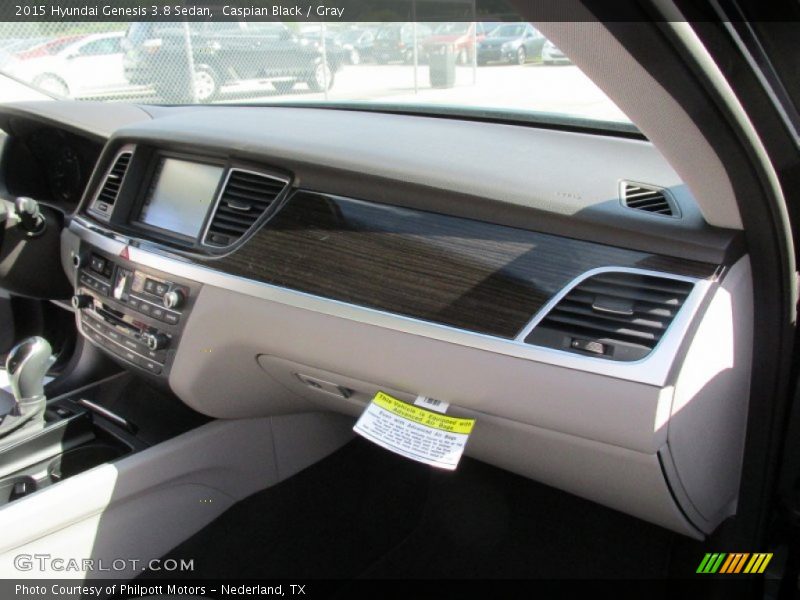 Caspian Black / Gray 2015 Hyundai Genesis 3.8 Sedan