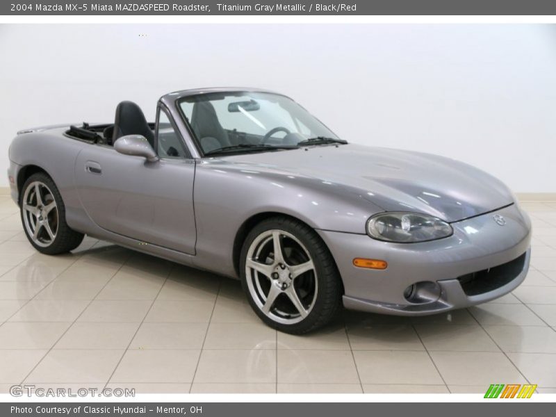 Titanium Gray Metallic / Black/Red 2004 Mazda MX-5 Miata MAZDASPEED Roadster