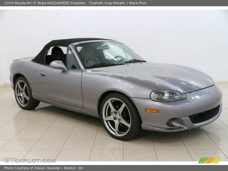 Titanium Gray Metallic / Black/Red 2004 Mazda MX-5 Miata MAZDASPEED Roadster
