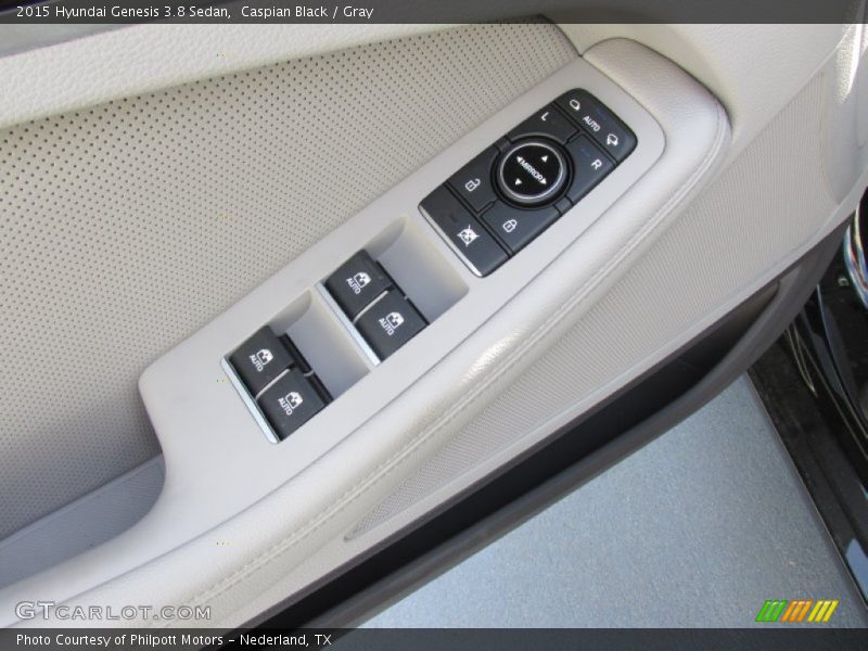 Caspian Black / Gray 2015 Hyundai Genesis 3.8 Sedan