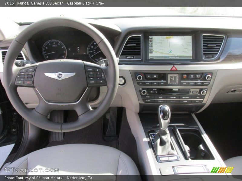 Caspian Black / Gray 2015 Hyundai Genesis 3.8 Sedan