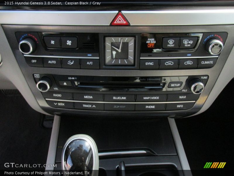 Caspian Black / Gray 2015 Hyundai Genesis 3.8 Sedan