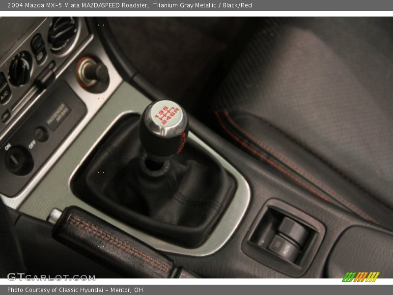 Titanium Gray Metallic / Black/Red 2004 Mazda MX-5 Miata MAZDASPEED Roadster
