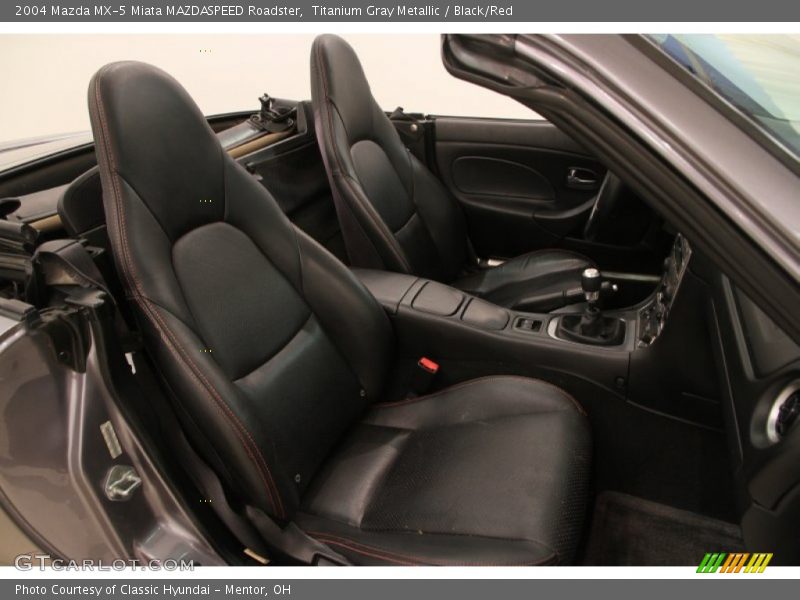 Titanium Gray Metallic / Black/Red 2004 Mazda MX-5 Miata MAZDASPEED Roadster