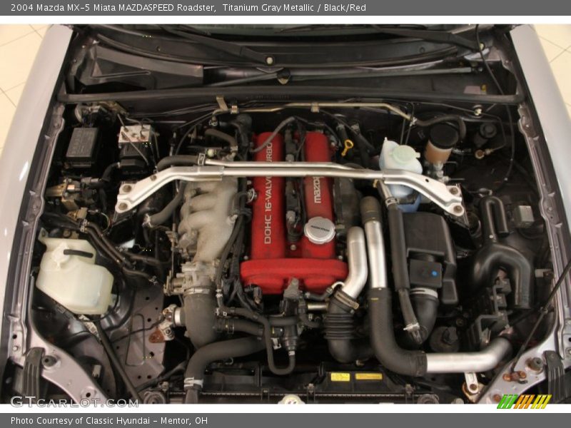 Titanium Gray Metallic / Black/Red 2004 Mazda MX-5 Miata MAZDASPEED Roadster