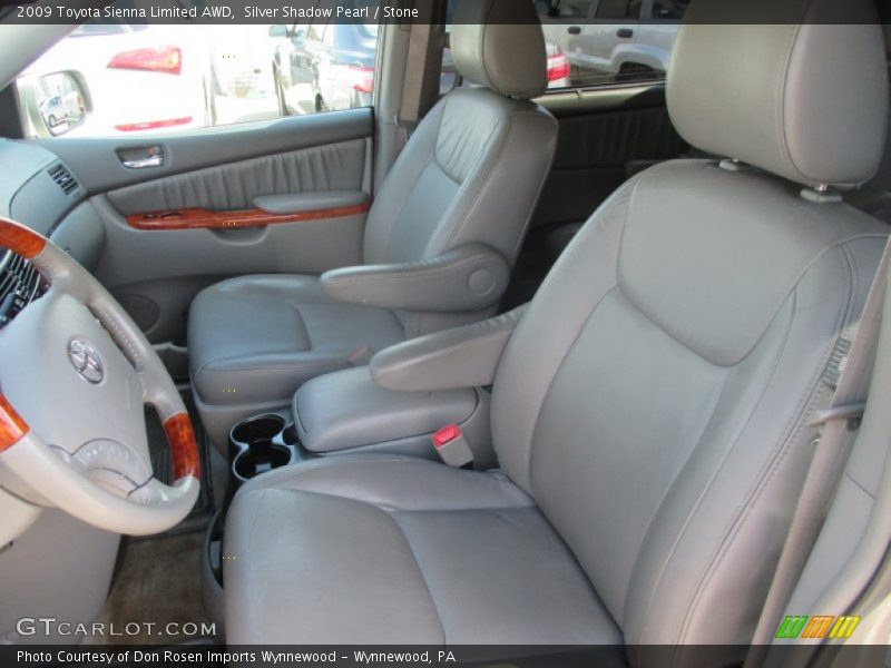 Silver Shadow Pearl / Stone 2009 Toyota Sienna Limited AWD