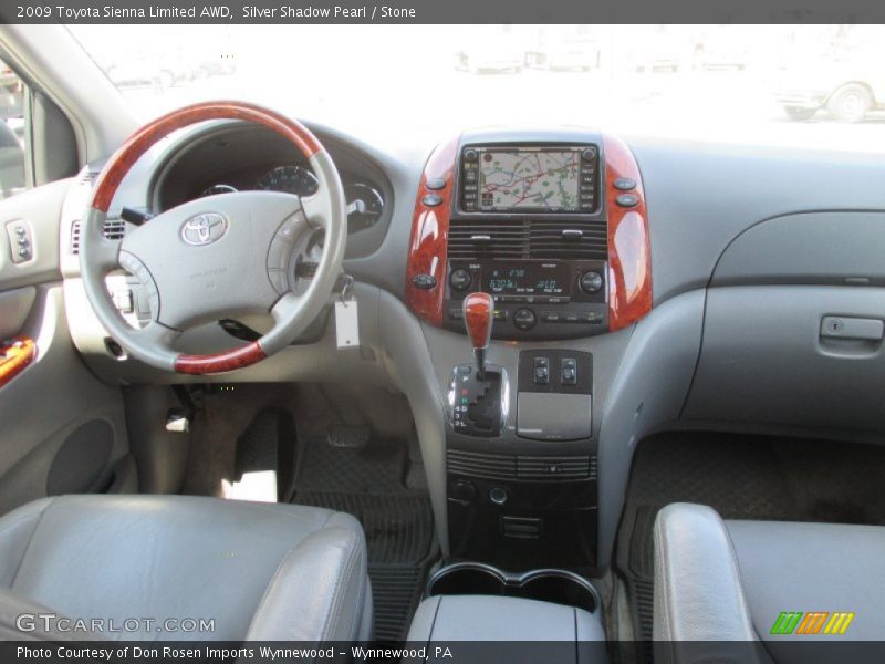 Silver Shadow Pearl / Stone 2009 Toyota Sienna Limited AWD