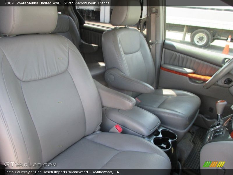 Silver Shadow Pearl / Stone 2009 Toyota Sienna Limited AWD