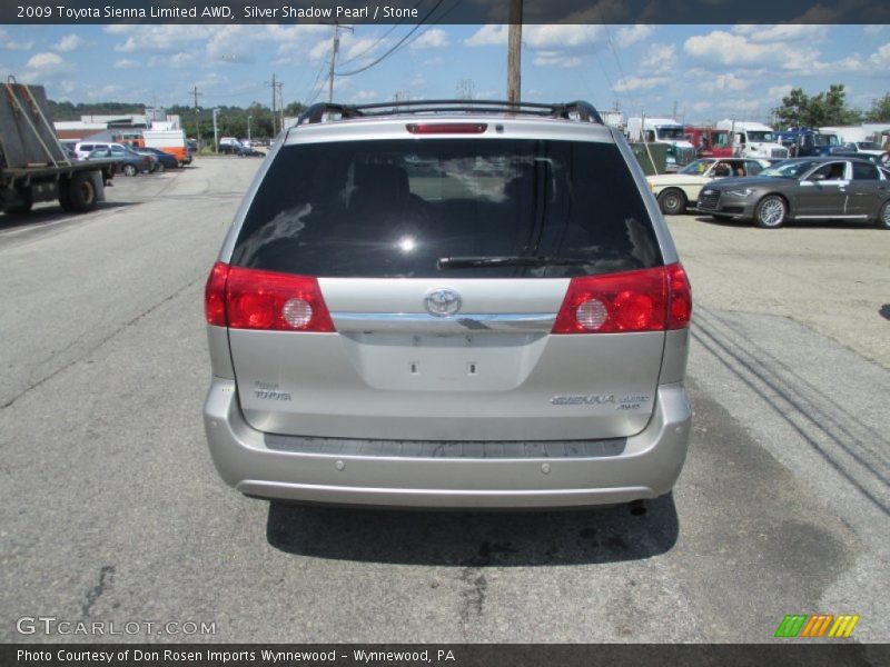 Silver Shadow Pearl / Stone 2009 Toyota Sienna Limited AWD