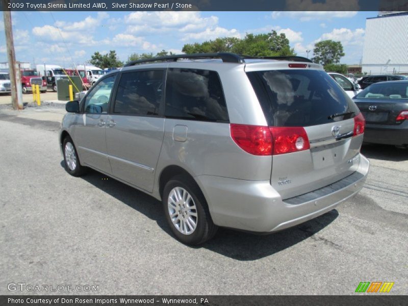 Silver Shadow Pearl / Stone 2009 Toyota Sienna Limited AWD