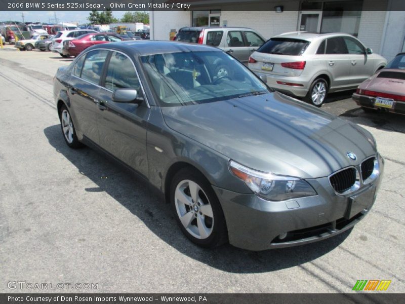 Olivin Green Metallic / Grey 2006 BMW 5 Series 525xi Sedan