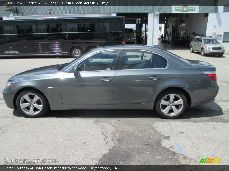 Olivin Green Metallic / Grey 2006 BMW 5 Series 525xi Sedan