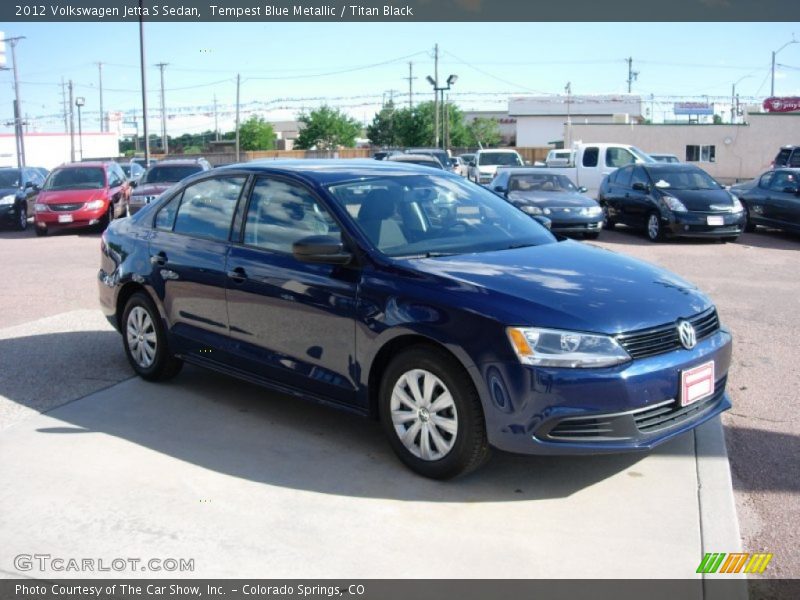 Tempest Blue Metallic / Titan Black 2012 Volkswagen Jetta S Sedan