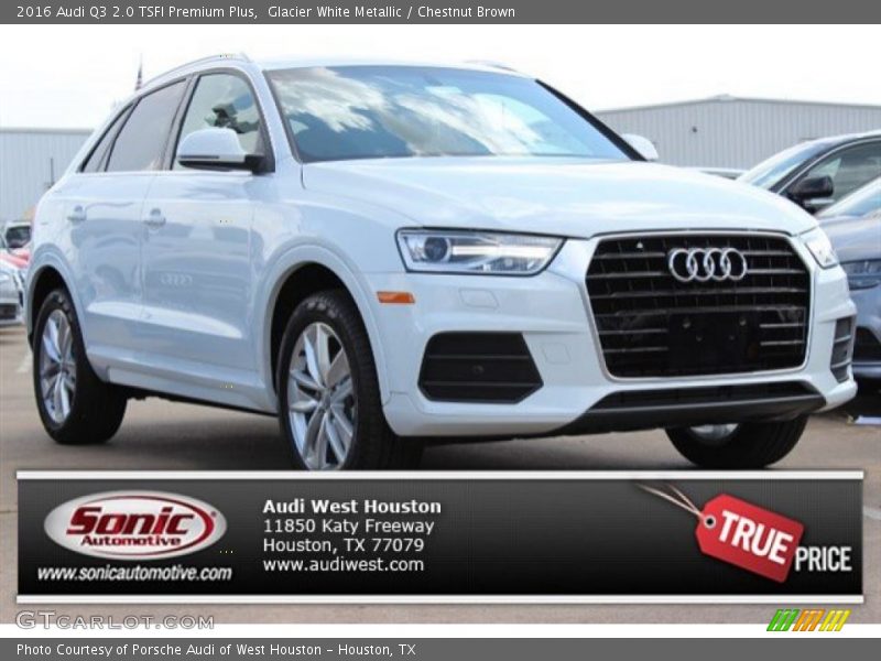 Glacier White Metallic / Chestnut Brown 2016 Audi Q3 2.0 TSFI Premium Plus