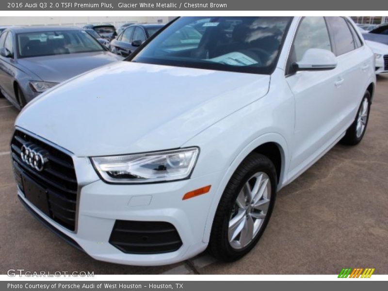 Glacier White Metallic / Chestnut Brown 2016 Audi Q3 2.0 TSFI Premium Plus