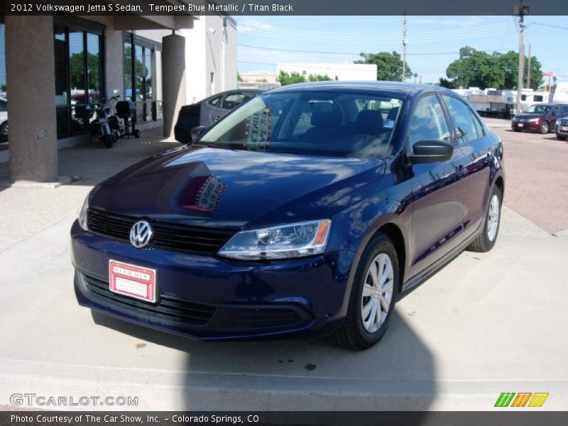 Tempest Blue Metallic / Titan Black 2012 Volkswagen Jetta S Sedan