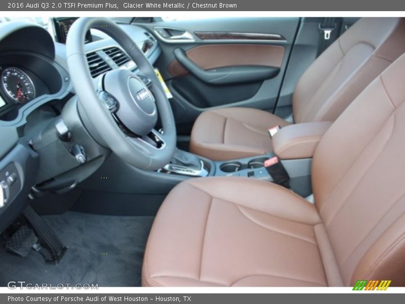 Glacier White Metallic / Chestnut Brown 2016 Audi Q3 2.0 TSFI Premium Plus