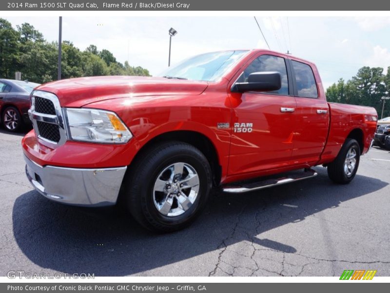 Flame Red / Black/Diesel Gray 2014 Ram 1500 SLT Quad Cab