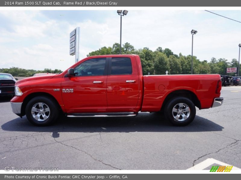Flame Red / Black/Diesel Gray 2014 Ram 1500 SLT Quad Cab