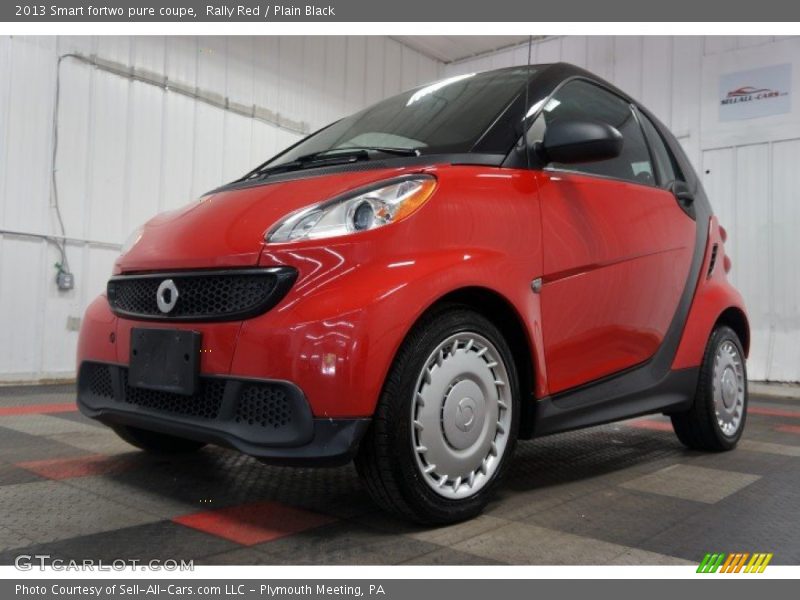 Rally Red / Plain Black 2013 Smart fortwo pure coupe