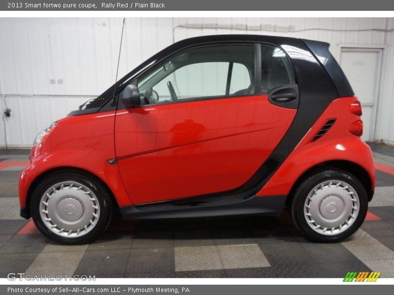 Rally Red / Plain Black 2013 Smart fortwo pure coupe