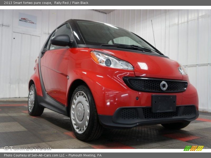Rally Red / Plain Black 2013 Smart fortwo pure coupe